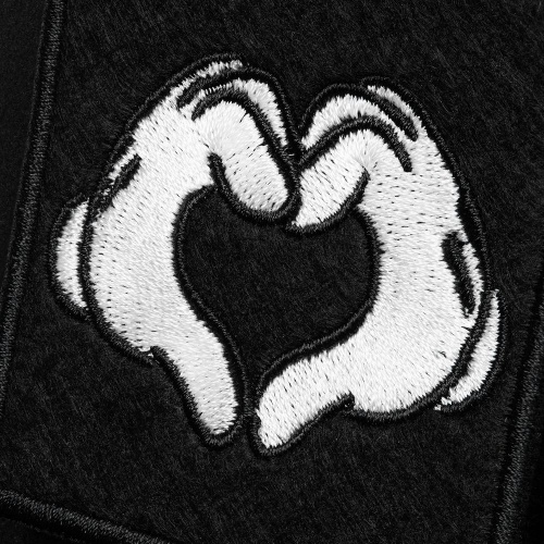 Бейсболка Heart с прямым козырьком, черная фото 5