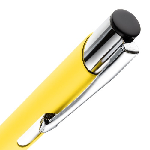 Ручка шариковая Keskus Soft Touch, желтая фото 4