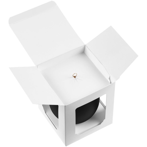 Елочный шар Gala Matt в коробке, 8,5 см, черный фото 4