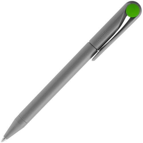 Ручка шариковая Prodir DS1 TMM Dot, серая с ярко-зеленым фото 2