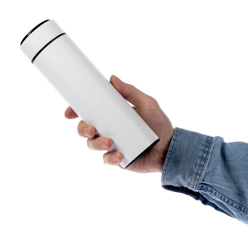Смарт-бутылка с заменяемой батарейкой Long Therm, белая фото 7