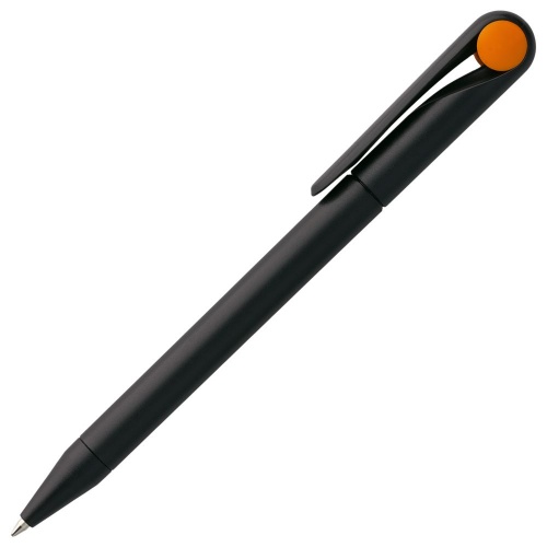 Ручка шариковая Prodir DS1 TMM Dot, черная с оранжевым фото 2