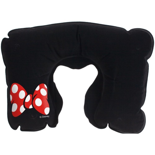 Надувная подушка под шею «Бант Минни Маус», черная фото 3
