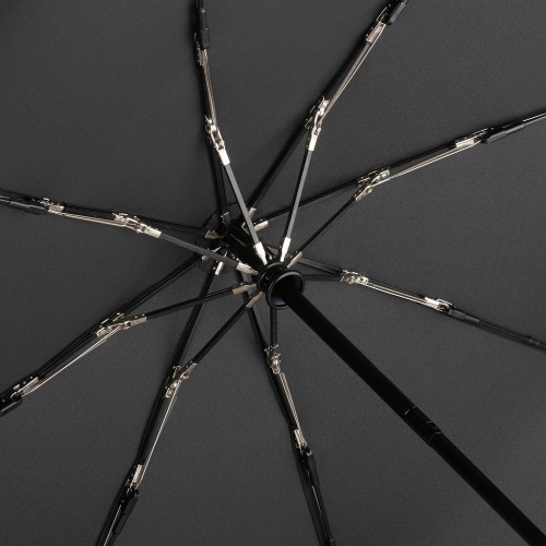 Зонт складной Steel, черный фото 3