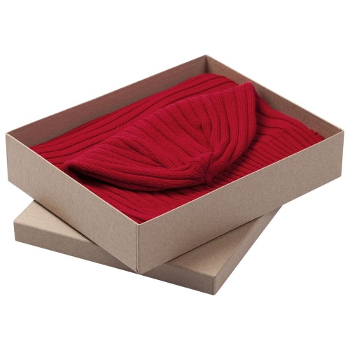 Набор Stripes: шарф и шапка, красный фото 2