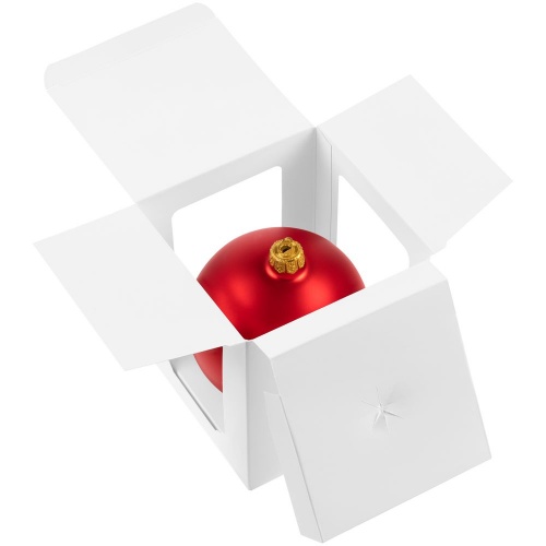 Елочный шар Gala Matt в коробке, 10 см, красный фото 5