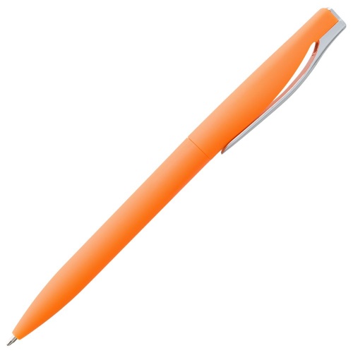 Ручка шариковая Pin Soft Touch, оранжевая фото 3