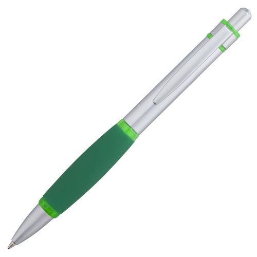 Ручка шариковая Boomer, с зелеными элементами фото 3