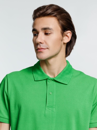 Рубашка поло мужская Virma Premium, зеленое яблоко фото 5