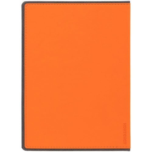 Ежедневник Frame, недатированный, оранжевый с серым фото 4
