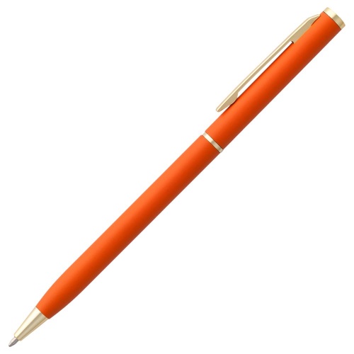 Ручка шариковая Hotel Gold, ver.2, матовая оранжевая фото 3