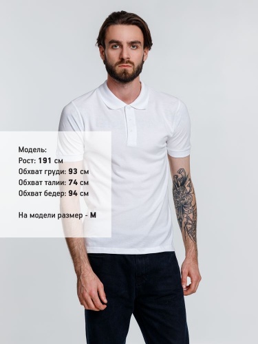 Рубашка поло мужская Adam, белая фото 4
