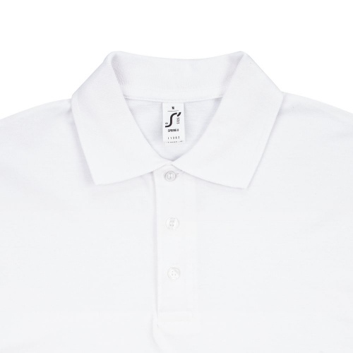 Рубашка поло мужская Spring 210, белая фото 3