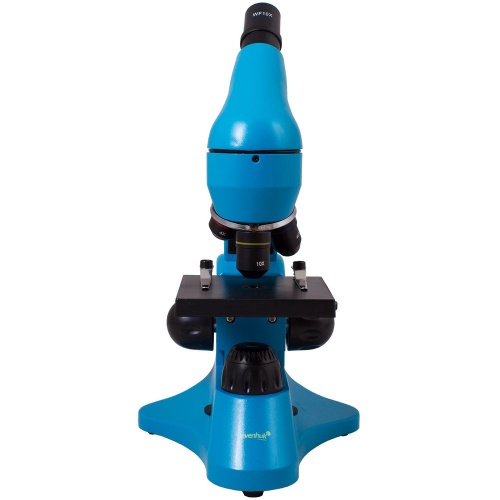 Монокулярный микроскоп Rainbow 50L с набором для опытов, голубой фото 4