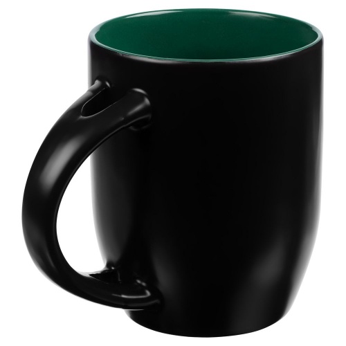 Кружка-хамелеон Melty с ложкой, черная с зеленым фото 3