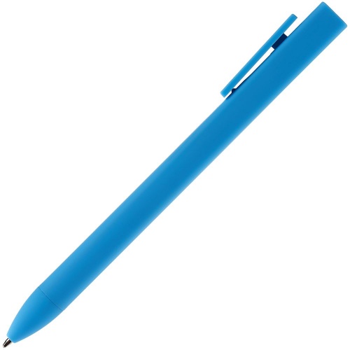 Ручка шариковая Swiper SQ Soft Touch, голубая фото 3