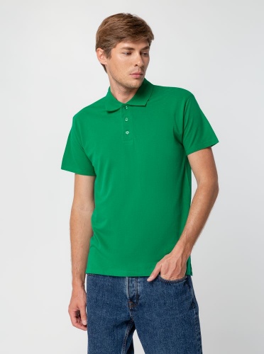 Рубашка поло мужская Summer 170, ярко-зеленая фото 5