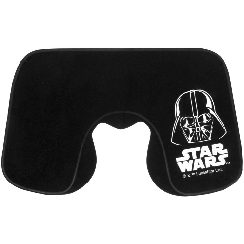 Надувная подушка под шею Darth Vader в чехле, черная фото 4