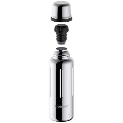 Термос Flask 470, вакуумный, стальной зеркальный фото 3