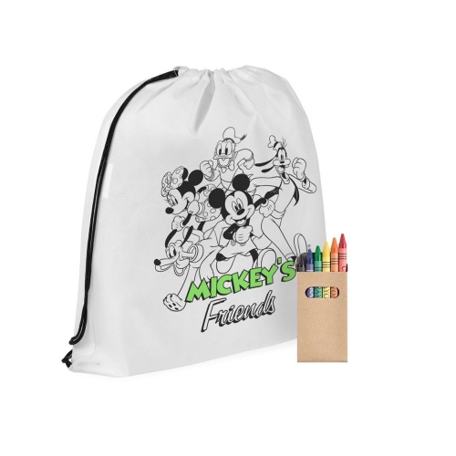 Рюкзак-раскраска с мелками Mickey's Friends, белый фото 3