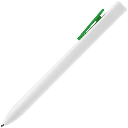 Ручка шариковая Swiper SQ, белая с зеленым фото 3
