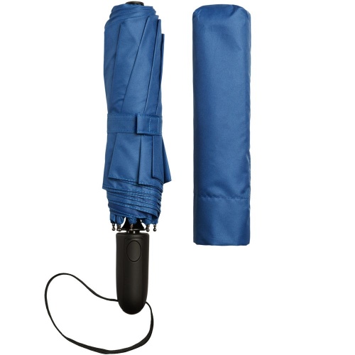 Складной зонт Magic с проявляющимся рисунком, синий фото 5