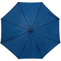 Зонт-трость Magic с проявляющимся цветочным рисунком, темно-синий