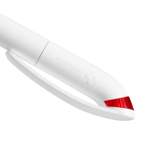 Ручка шариковая Beo Sport, белая с красным фото 4