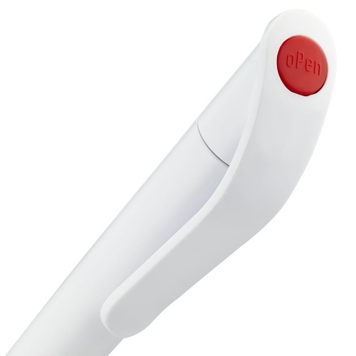 Ручка шариковая Grip, белая с красным фото 4