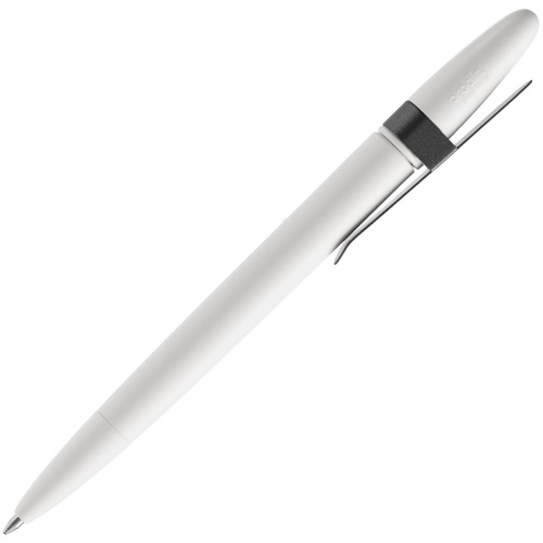 Ручка шариковая Prodir DS5 TSM Metal Clip, белая с серым фото 3