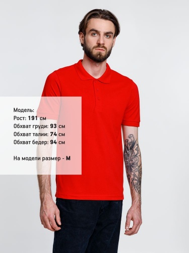Рубашка поло мужская Adam, красная фото 4