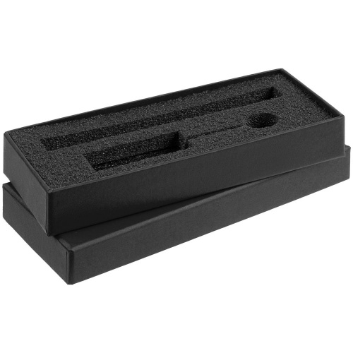 Коробка Notes с ложементом для ручки и флешки, черная фото 3