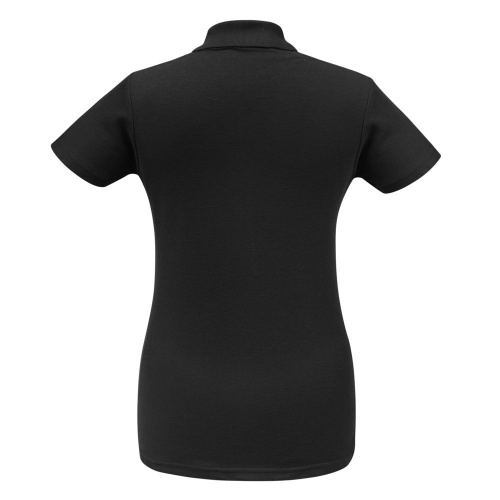 Рубашка поло женская ID.001 черная фото 2