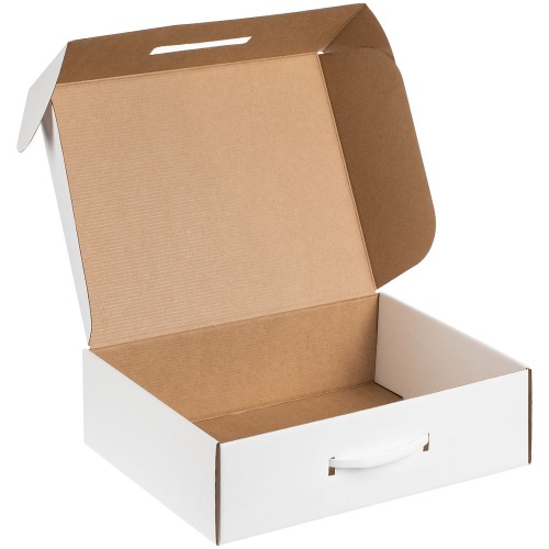 Коробка самосборная Light Case, белая, с белой ручкой фото 2
