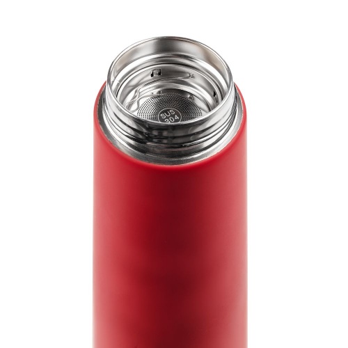 Смарт-бутылка с заменяемой батарейкой Long Therm Soft Touch, красная фото 4