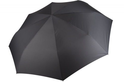 Зонт складной Fiber, черный фото 2