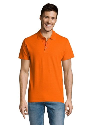 Рубашка поло мужская Summer 170, оранжевая фото 4