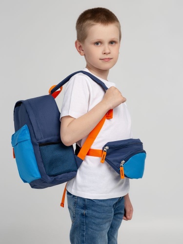 Поясная сумка детская Kiddo, синяя с голубым фото 5