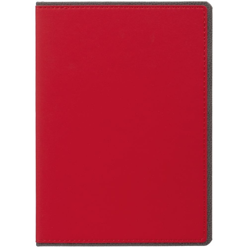 Ежедневник Frame, недатированный, красный с серым фото 3