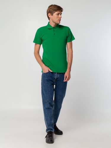Рубашка поло мужская Spring 210, ярко-зеленая фото 8