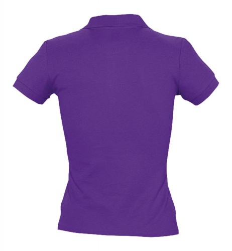 Рубашка поло женская People 210, темно-фиолетовая фото 2