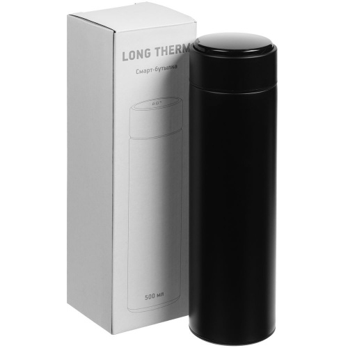 Смарт-бутылка с заменяемой батарейкой Long Therm, черная фото 8