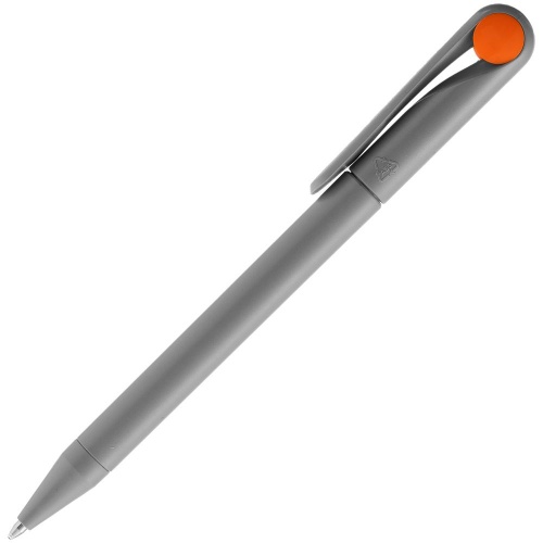 Ручка шариковая Prodir DS1 TMM Dot, серая с оранжевым фото 2