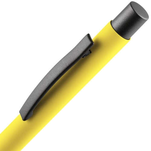 Ручка шариковая Atento Soft Touch, желтая фото 4
