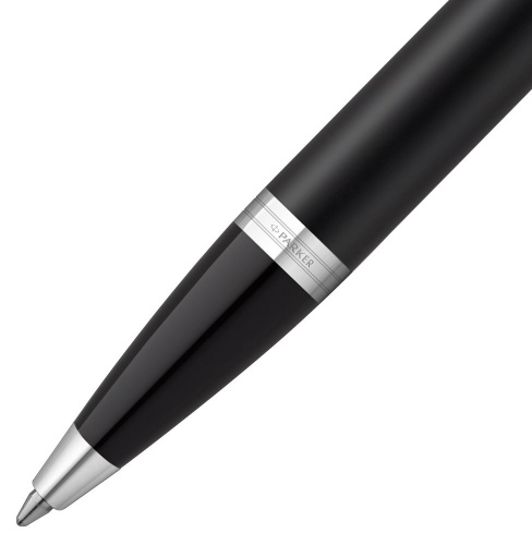 Ручка шариковая Parker IM Essential Muted Black CT, черная фото 3
