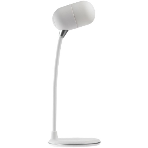 Лампа с колонкой и беспроводной зарядкой lampaTon, белая фото 5