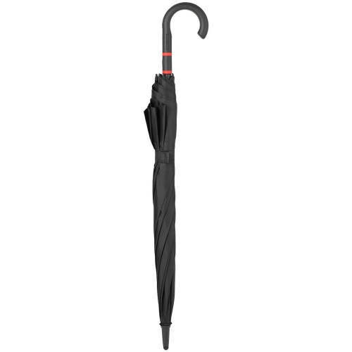 Зонт-трость с цветными спицами Color Style, красный с черной ручкой фото 6