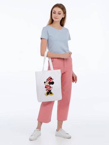 Холщовая сумка «Минни Маус. Jolly Girl», белая фото 2