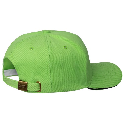 Бейсболка Unit Classic, зеленое яблоко с черным кантом фото 2
