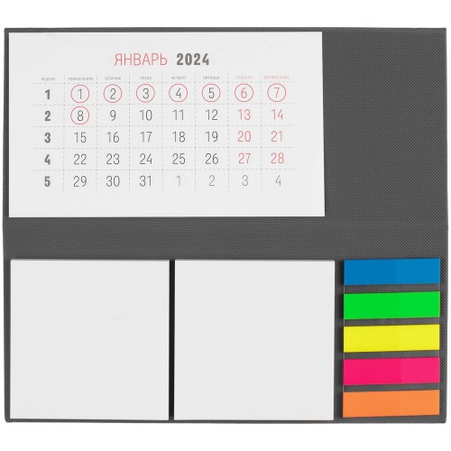 Календарь настольный Grade, серый фото 2